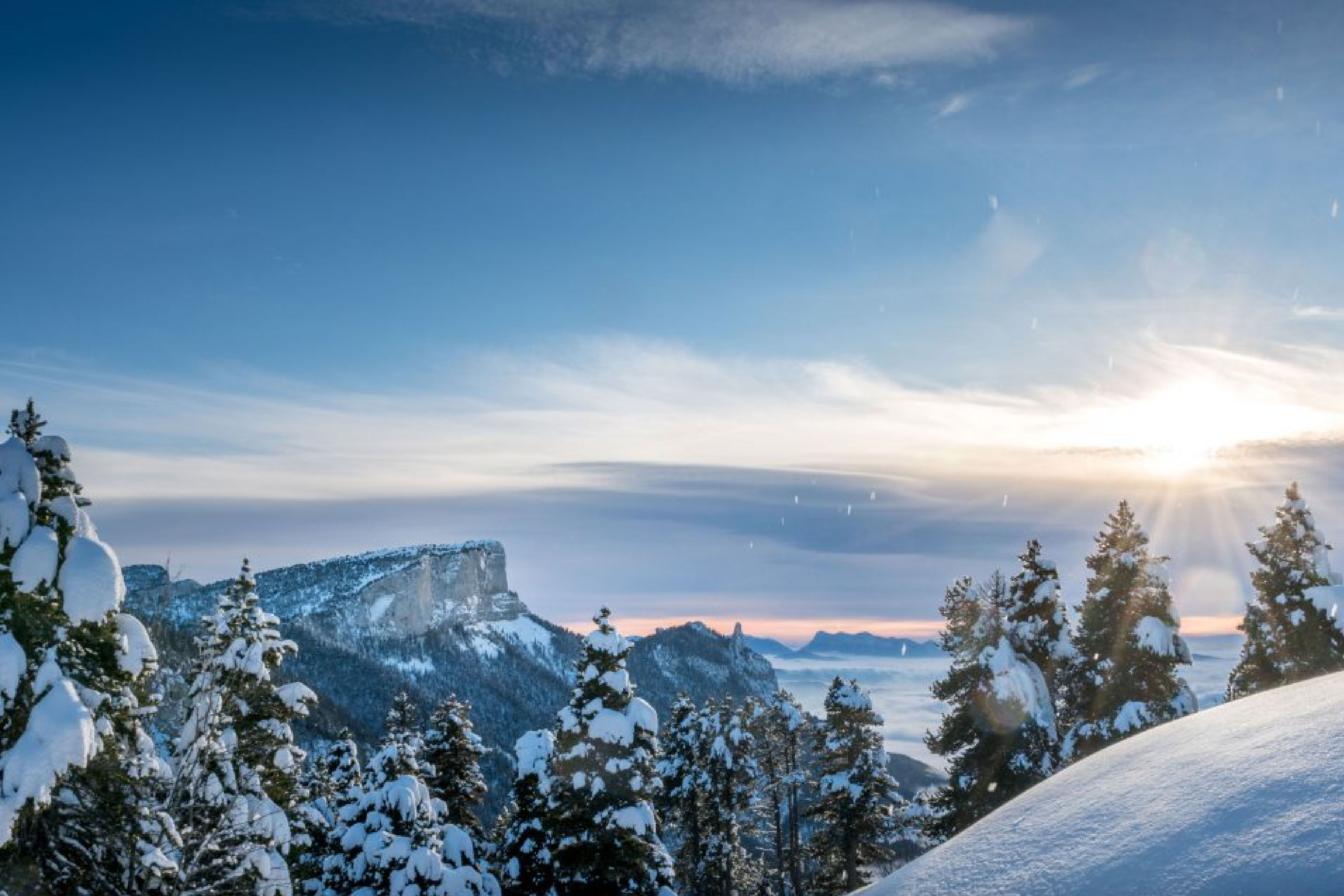 Randonneur sous la neige